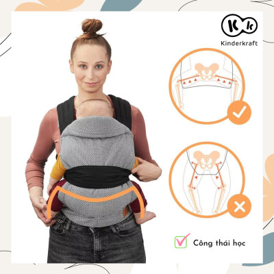 Địu cho bé từ 3 tháng tuổi Kinderkraft Adoree - Hàng chính hãng