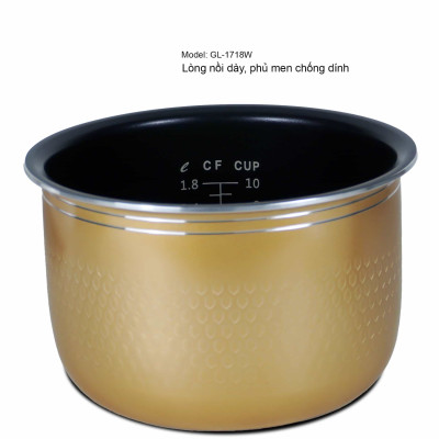 Nồi Cơm Điện Gali GL-1718W Dung tích 1,8L, đa chức năng nấu: Lẩu, Cháo, Soup,... Lòng nồi dày giữ nhiệt tốt. Hàng chính hãng chất lượng cao, bảo hành 24 tháng