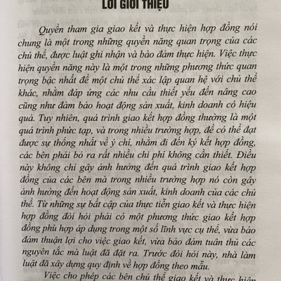 Pháp Luật Về Hợp Đồng Theo Mẫu Theo Quy Định Của Pháp Luật Hiện Hành