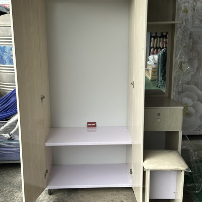 Tủ áo kèm bàn trang điểm Tundo 1m2 x 1m75 x 48 cm Tặng ghế nệm