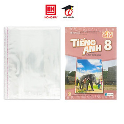 Bọc sách giáo khoa tiếng Anh nylon  Hồng Hà  198 x 280mm -  3531 (tập 5 chiếc)