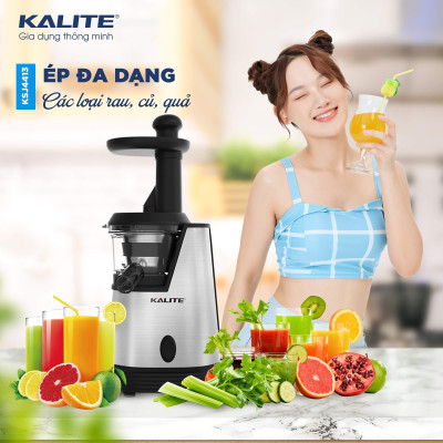 Máy Ép Chậm Kalite KSJ4413 Công Nghệ Châu Âu Dung Tích 350 ML Công Suất 20 0W - Hàng Chính Hãng