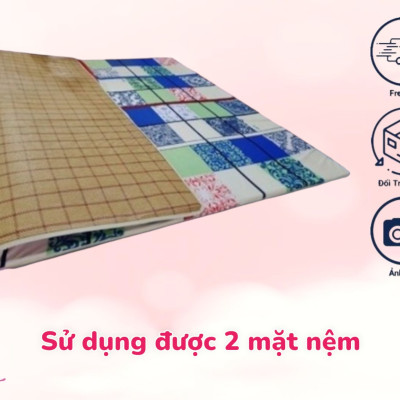Chiếu Điều Hòa Sợi Mây Tổng Hợp Có Lớp Mút Foam Dày 3cm Đủ Size Thoáng Mát Và Êm Ái