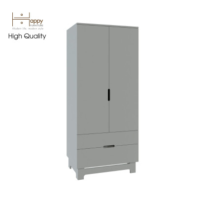 [Happy Home Furniture] MOLLY, Tủ quần áo 2 cánh mở - 2 ngăn kéo, 76cm x 54cm x 176cm ( DxRxC), TCM_106