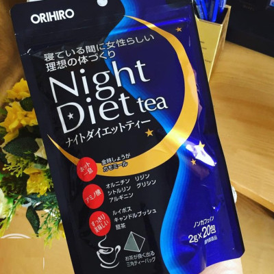 Combo 2 Gói Trà Giảm Cân Thảo Mộc Ban Đêm Night Diet Tea Orihiro Nhật Bản 20 túi lọc/gói