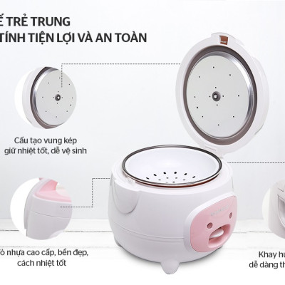 Nồi cơm điện 1.2L SUNHOUSE SHD8217W - Hàng chính hãng