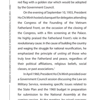 President Ho Chi Minh’s Residence  and Place of Work in the Presidential Palace Area - Ha Noi