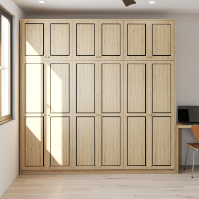 [Happy Home Furniture] ELEGANT, Tủ quần áo cửa mở 2m4x2m4, 240cm x 54cm x 240cm ( DxRxC), TCM_085