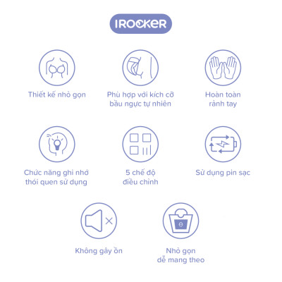 Máy hút sữa bằng điện không dây IROCKER thiết kế nhỏ gọn - BP 002