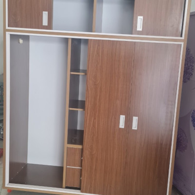 Tủ áo nhựa màu gỗ Oak Juno Sofa cao 2m x ngang 1m6 x sâu 48 cm