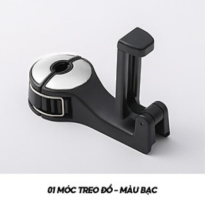 Móc treo đồ trên ô tô gài trước sau ghế sành điệu kèm giá đỡ kẹp điện thoại trên xe tiện lợi thiết kế chắc chắn cao cấp