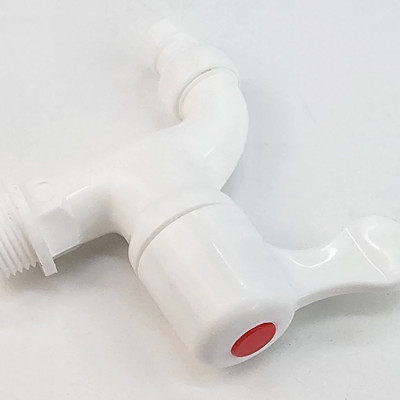 Bộ 3 vòi hồ tay gạt nhựa PP trắng, thân ngắn, ren 21-27mm Eurolife EL-VHT2127 (Trắng) (3 cái)