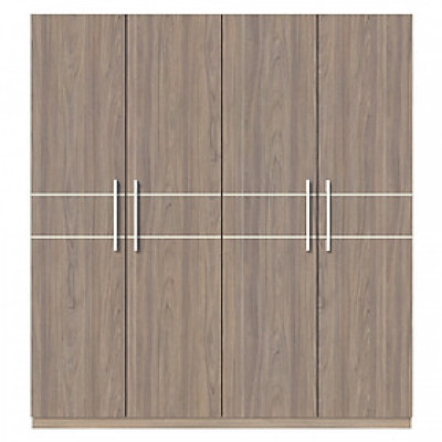 Tủ quần áo gỗ MDF Tundo 4 cánh màu óc chó 180 x 55 x 200cm