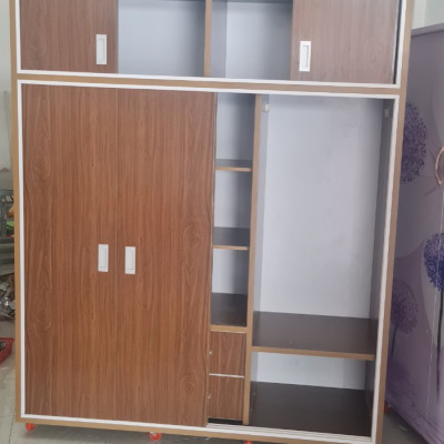 Tủ áo nhựa màu gỗ Oak Juno Sofa cao 2m x ngang 1m6 x sâu 48 cm