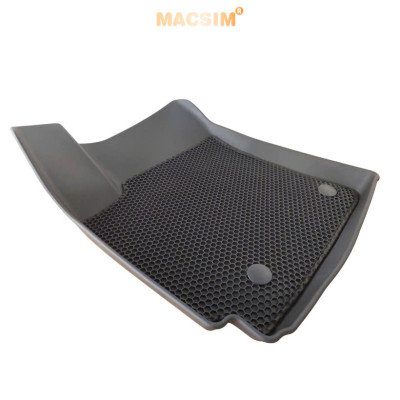 Thảm 2 lớp (sd3) dạng lưới lục giác cho Hyundai Venue 2023+ bề mặt cao su siêu sạch nhãn hiệu Macsim