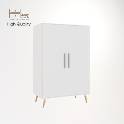 [Happy Home Furniture] OSRI, Tủ quần áo 2 cửa mở - chân gỗ chéo ,  120cm x 58cm x 180cm ( DxRxC), TCM_012