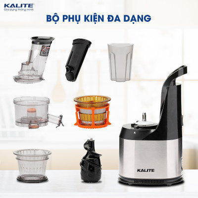 Máy Ép Chậm Cao Cấp Kalite KL-565 Tiêu Chuẩn Châu Âu Dung Tích Công Suất 240 W - Hàng Chính Hãng