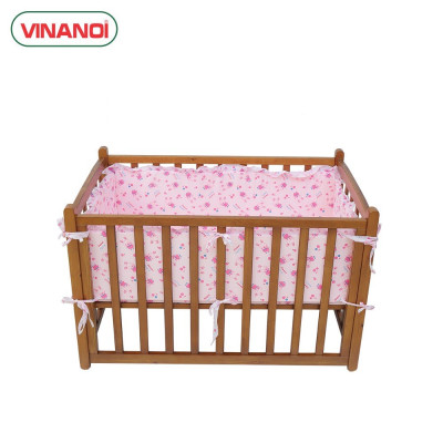 Nôi Em Bé Tự Động VINANOI-VNN301M Gỗ Thông Cao Cấp Vừa Làm Nôi Vừa Làm Võng Màu Cánh Gián