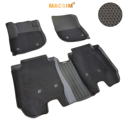 Thảm 2 lớp (sd3) dạng lưới lục giác cho Honda HRV 2022+ bề mặt cao su siêu sạch nhãn hiệu Macsim