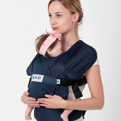 Địu vải Gen 3 - Lưới thoáng khí - xanh đen