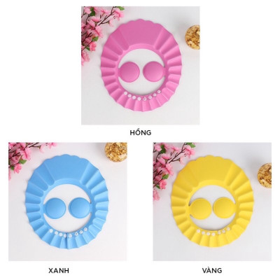 COMBO 2 Nón Gội Đầu An Toàn Cho Bé Mũ Gội Đầu Chắn Nước Che Tai – Giao Màu Ngẫu Nhiên