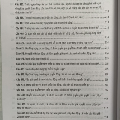 500 Câu hỏi và tình huống giải quyết các vướng mắc tranh chấp lao động