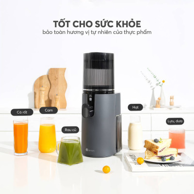 Máy ép chậm Elmich JEE-8758, công suất 240W, bảo toàn dưỡng chất, giữ trọn hương vị, ép kiệt bã tới 98% - Hàng Chính Hãng