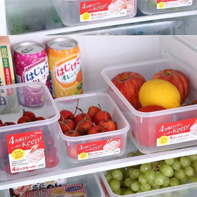 Combo 02 hộp thực phẩm vuông  inomata 700ml hàng nội địa Nhật Bản