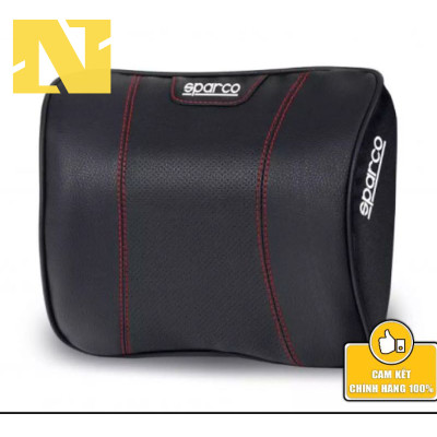 Gối Tựa Đầu ô tô Cao Su Non Sparco Bọc Da Cao Cấp SPN 4008 BK Cho Mọi Dòng Ô Tô Xe Hơi (màu đen)