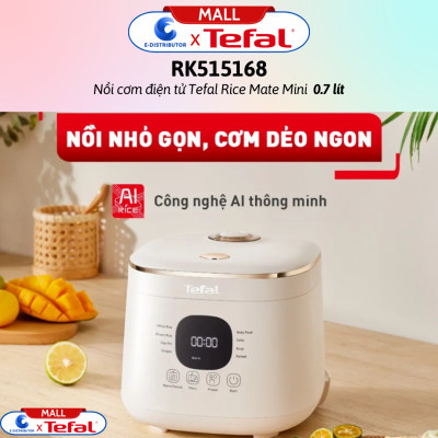 Nồi cơm điện tử Tefal Rice Mate Mini 0.7 lít RK515168 - Hàng Chính Hãng - Bảo Hành 12 Tháng - Dung tích: 0.7 lít Công suất:	350W