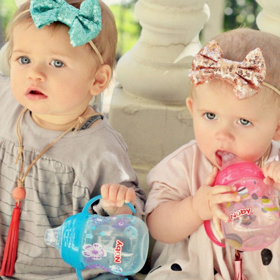 [ 10320-Nuby ] Bình uống nước 270ml, ống hút mỏ vịt làm bằng Silicone