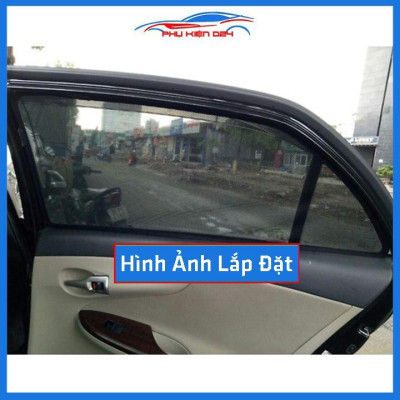 Bộ 4 rèm chắn nắng nam châm Accent 2018-2019-2020 khung cố định chống tia UV