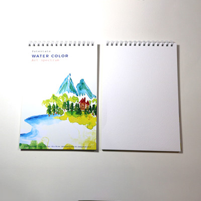 Sổ vẽ màu nước chuyên dụng A5 có vân, dòng cao cấp lên màu đẹp loang màu tự nhiên vẽ được cả chì, 15 tờ/cuốn chất giấy dày 300gsm nhập từ Ý không bị cong TIG373 Green Art - Hàng chính hãng