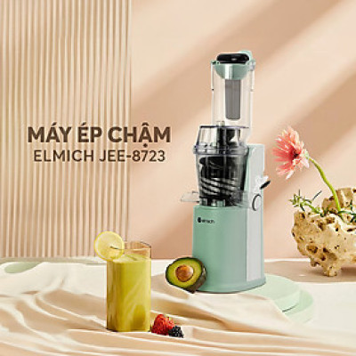 Máy ép chậm Elmich JEE-8723, công suất 250W, hạn chế tách nước, giữ trọn dưỡng chất, gọn nhẹ, tháo lắp dễ dàng, kết hợp với lưới lọc lắp ráp liền với trục vít, dễ dàng vệ sinh - Hàng chính hãng