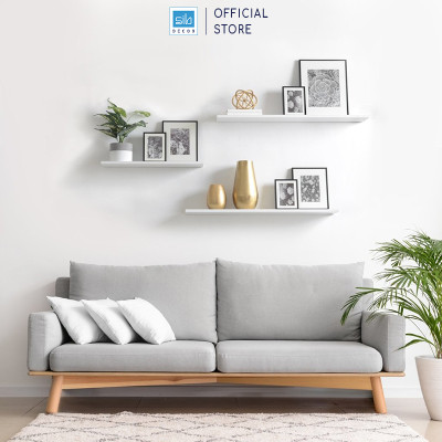 [Mua 2 giảm 10%] Kệ Ngang Treo Tường Trang Trí Dài 20 cm Đến 80 cm Kết Cấu Giấu Chân SIB Decor KT001