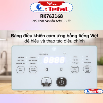 Nồi cơm cao tần Tefal 1.5 lít RK762168 - Hàng Chính Hãng - Bảo Hành 12 Tháng