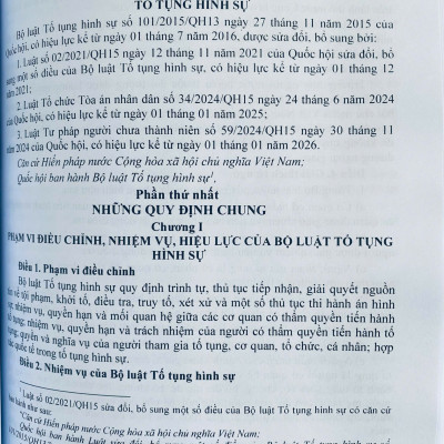 Bộ Luật Hình sự ( Sửa đổi, bổ sung năm 2025 ) - Bộ Luật Tố Tụng Hình Sự ( Sửa đổi, bổ sung năm 2025 )