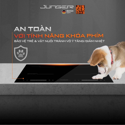 Bếp từ đôi Junger MK-22 4000W Tích hợp khóa phím an toàn Hàng Chính Hãng Bảo Hành 36 Tháng