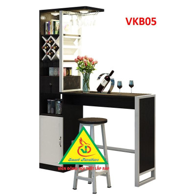 Quầy bar mini kết hợp tủ rượu VKB05 ( không kèm ghế) - Nội thất lắp ráp Viendong Adv