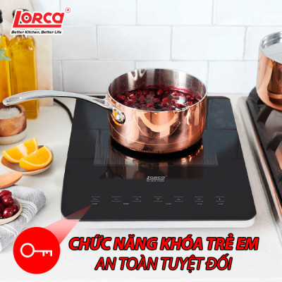 Bếp Từ Đơn LORCA TA 1017 PLUS - Hàng Chính Hãng Công Suất Lớn, Mỏng Nhẹ, Tiết Kiệm Điện, Bền Bỉ