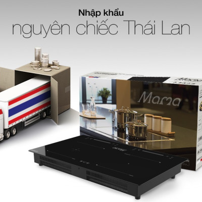 Bếp đôi điện từ Sunhouse Mama MMB9201DIH, Công suất 4000W, Mặt kính cường lực siêu bền, Điều khiển cảm ứng, Nhập khẩu nguyên chiếc từ Thái Lan, Hàng chính hãng - Bảo hành 3 năm tại nhà