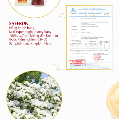 Saffron mật ong Kingdom Herb thượng hạng chính hãng 100% hộp 40g (tặng que lấy mật)