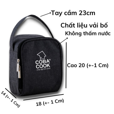 Bộ túi hộp cơm thủy tinh COBA