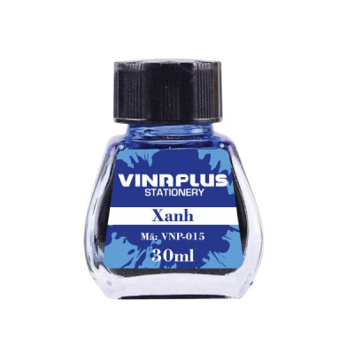 Mực Vinaplus 015 Dung Tích 30ml, mực không không lắng cặn, bút máy mực viết máy, mực bút máy