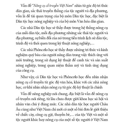 Tìm Hiểu Nông Cụ Cổ Truyền Việt Nam (Bản in năm 2023)