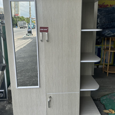 Tủ áo kèm kệ và gương Juno Sofa kích thước 1m1 x Cao 1m5 x sâu 45 cm