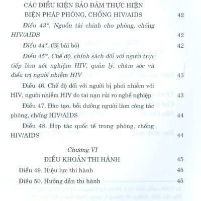 Sách Luật Phòng Chống Vi Rút Gây Ra Hội Chứng Suy Giảm Miễn Dịch Mắc Phải Ở Người (HIV/AIDS) (Hiện hành) (Sửa Đổi Bổ Sung Năm 2020)
