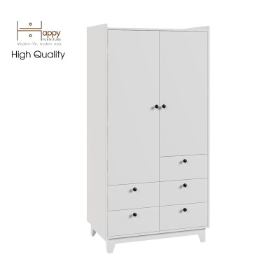 [Happy Home Furniture] KINA , Tủ quần áo 2 cửa mở - 5 ngăn kéo , 90cm x 58cm x 180cm ( DxRxC), TCM_039
