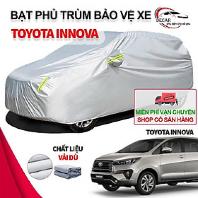 Bạt phủ xe ô tô 3 lớp thông minh, chất liệu vải dù oxford cao cấp, áo trùm bảo vệ xe 7 chỗ innova 