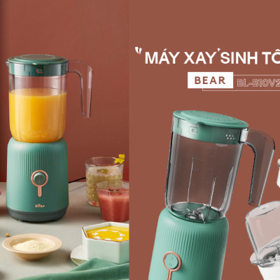 Máy Xay Sinh Tố Đa Năng BEAR BL-B10V2 Gồm 3 Cối Dung Tích 1.2 Lít Công Suất 300 W - Hàng Chính Hãng